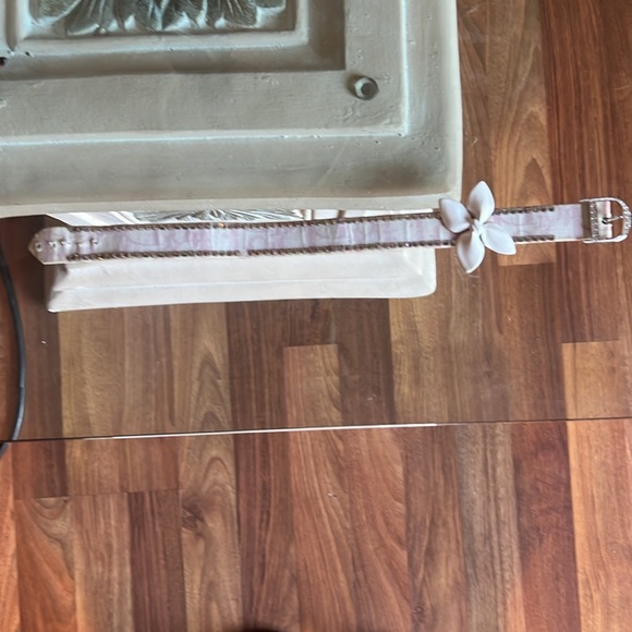 ❤️VINTAGE❤️. RARE Christian Dior monogram trotter choker w/ rhinestones & flower - Picture 5 of 8